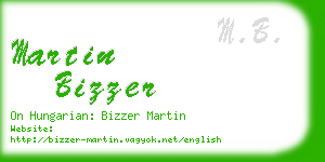 martin bizzer business card